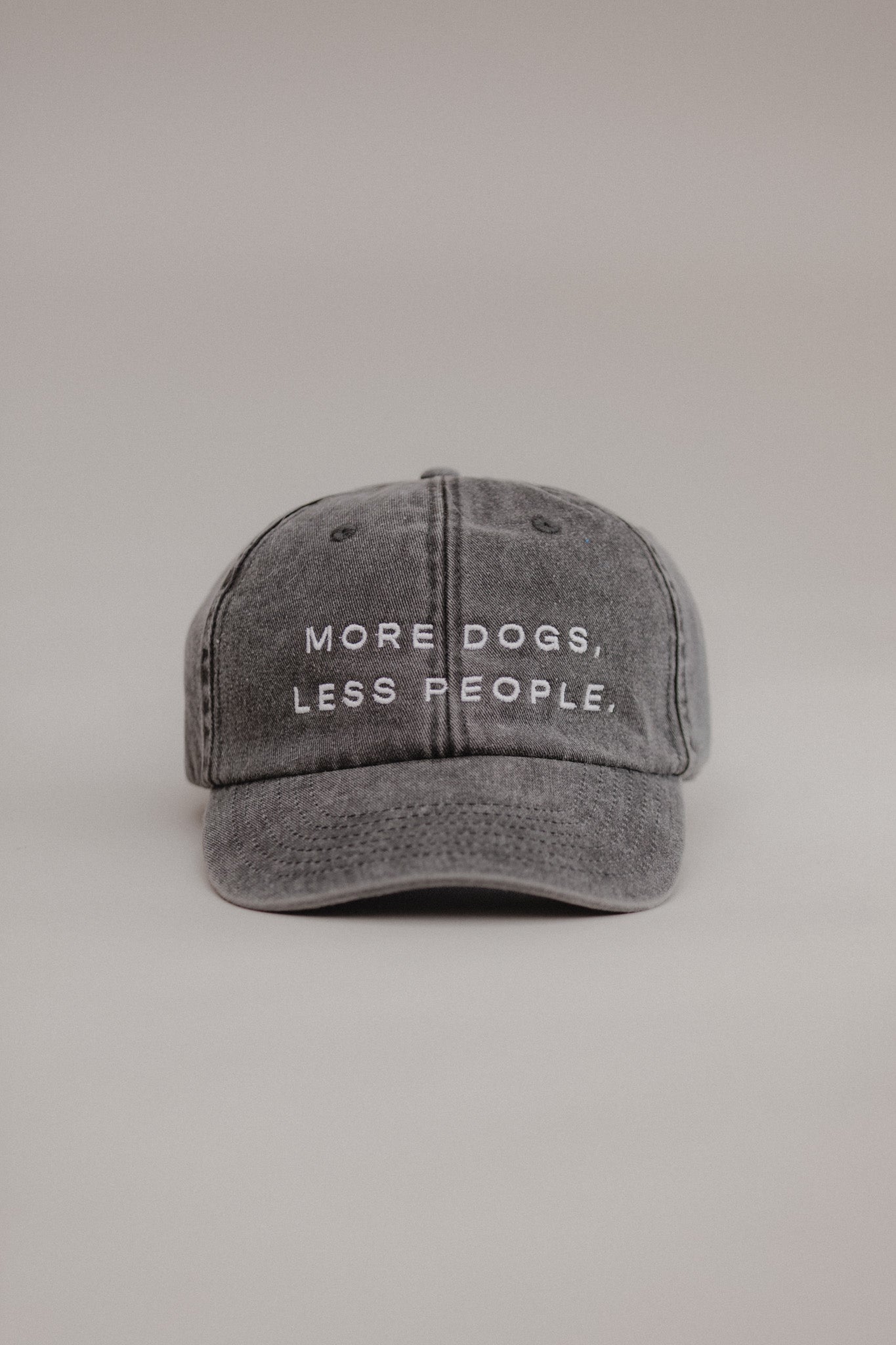 More Dogs, Less People Cap - Vintage Black