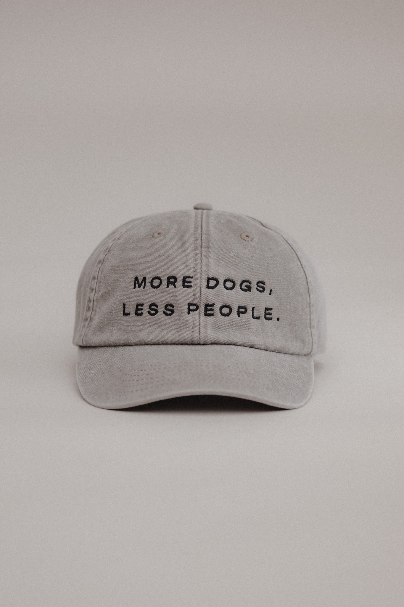 More Dogs, Less People Cap - Vintage Grey