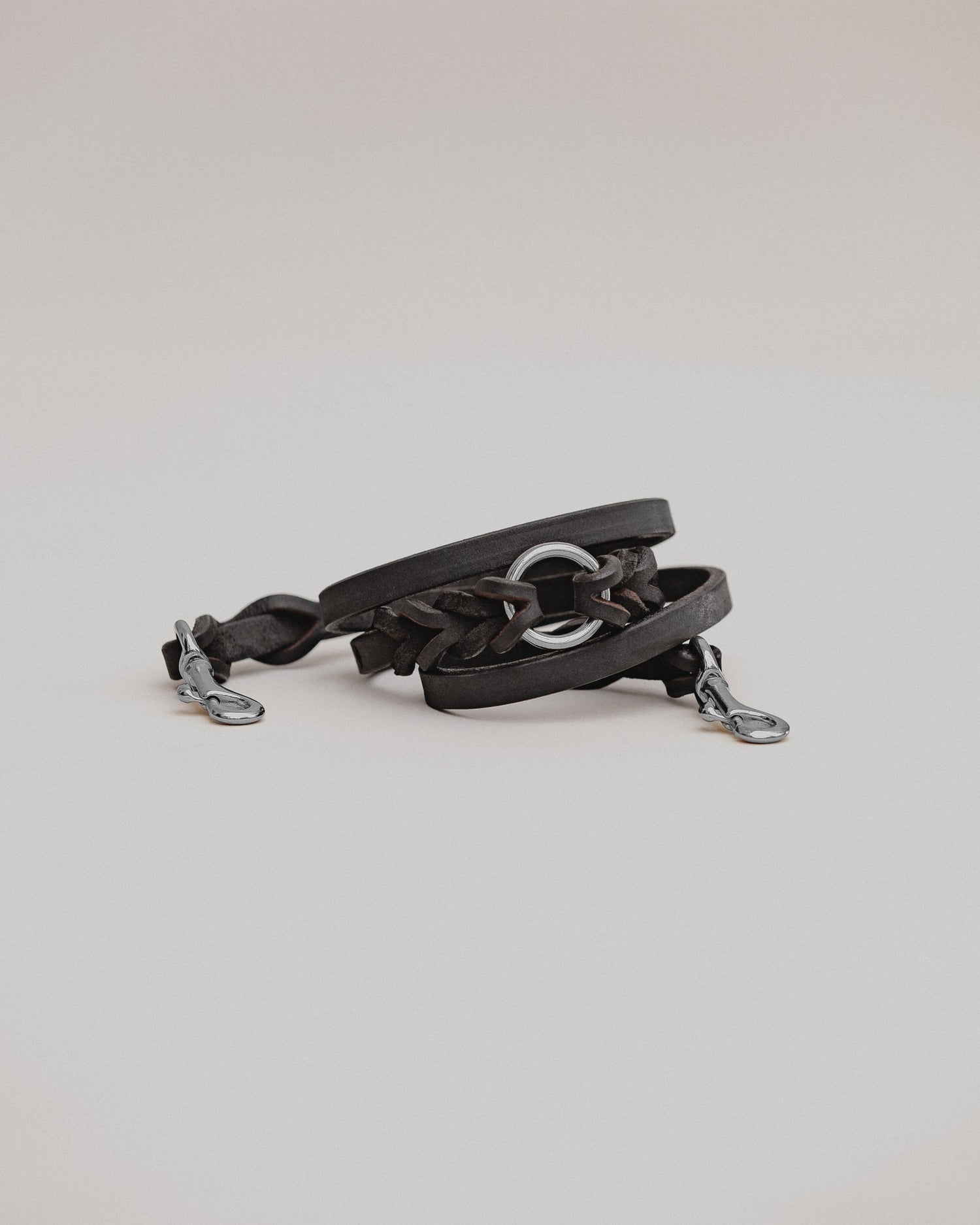 Pintu Double Dog Leash Extension Black Stainless Steel