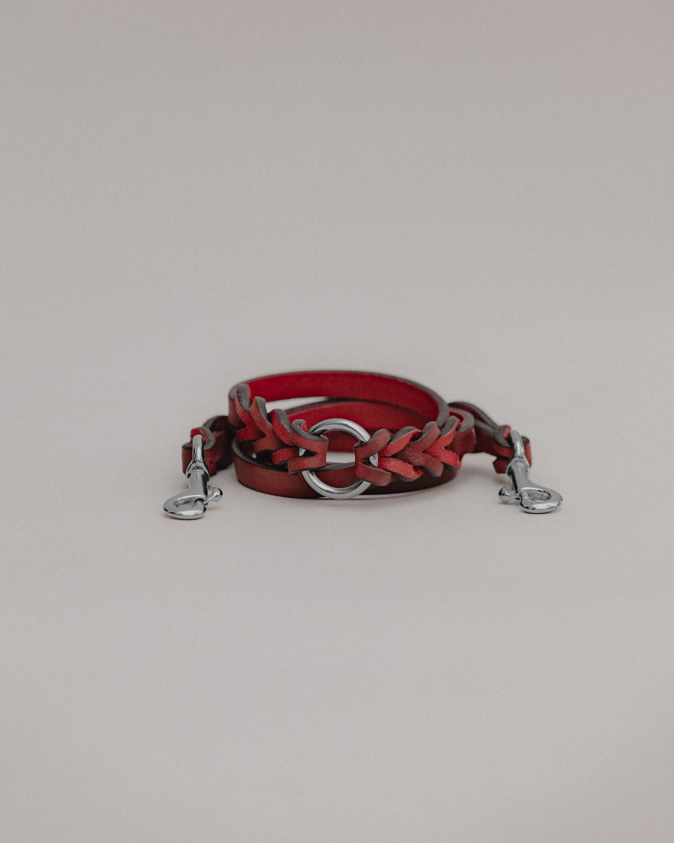 Pintu Double Dog Leash Extension Cherry Stainless Steel