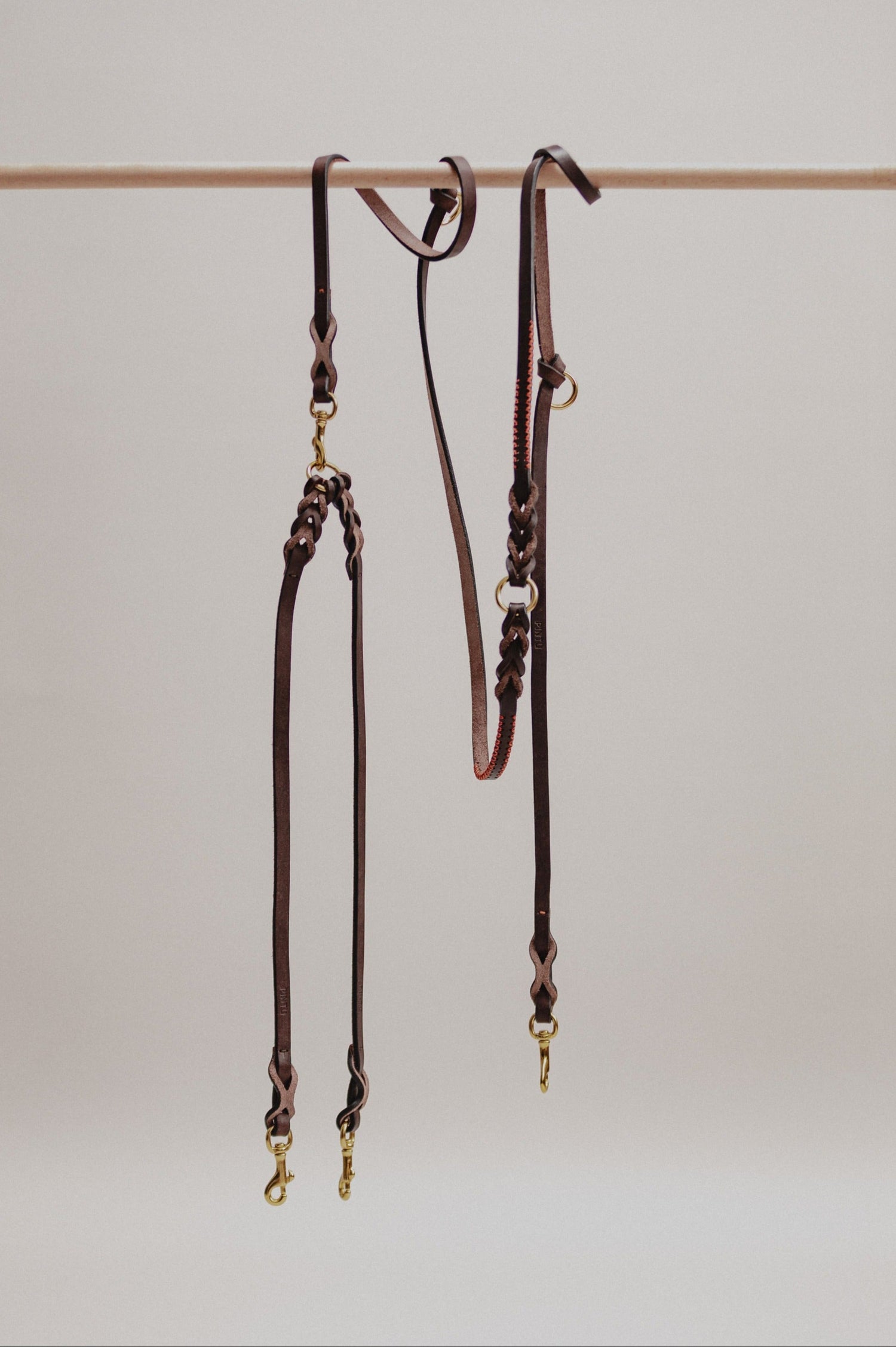 Pintu Double Dog Leash Extension Chocolate