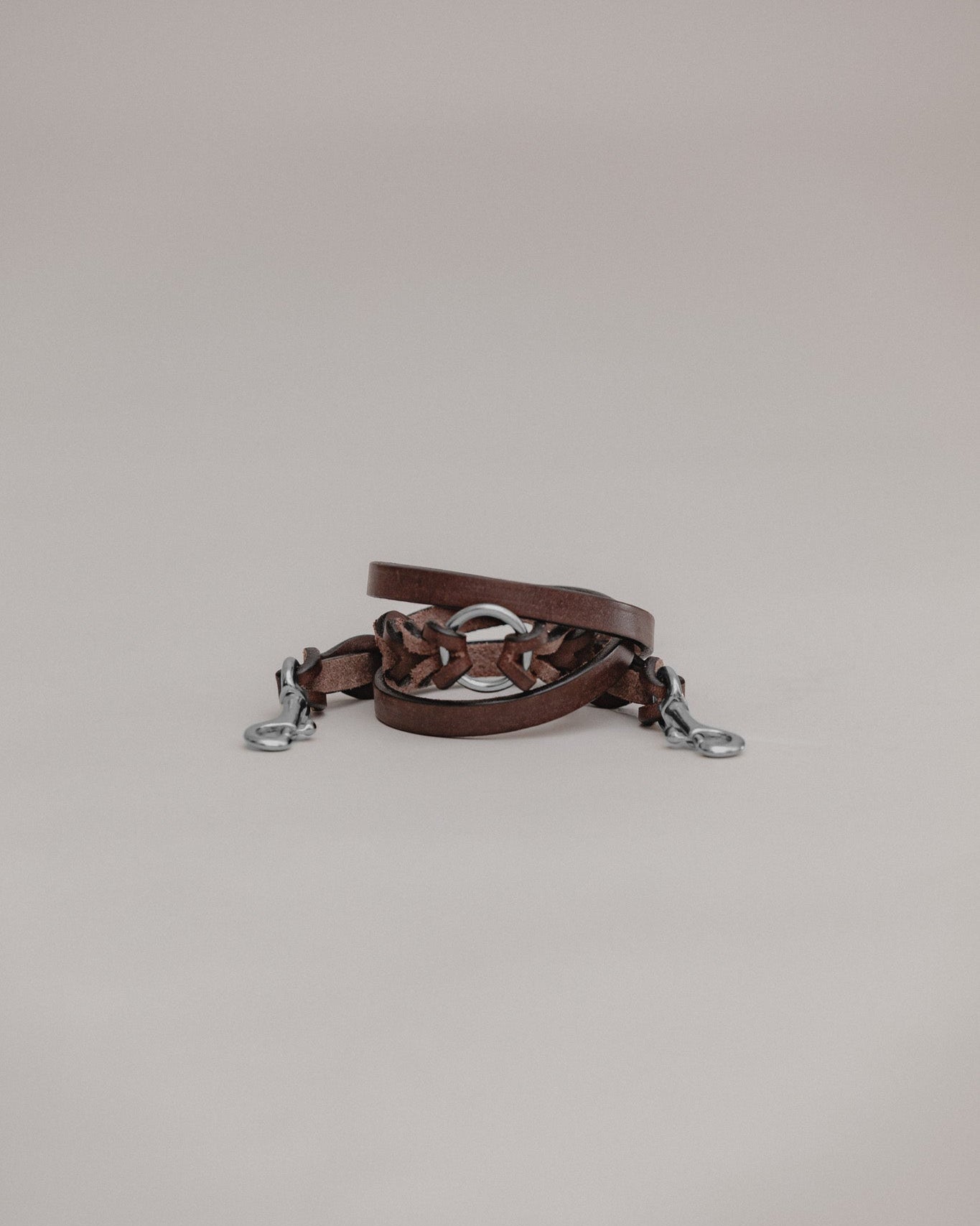 Pintu Double Dog Leash Extension Chocolate Stainless Steel