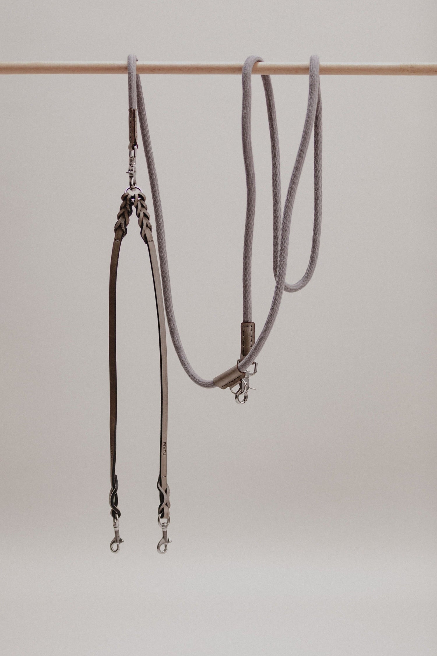 Pintu Double Dog Leash Extension Grey