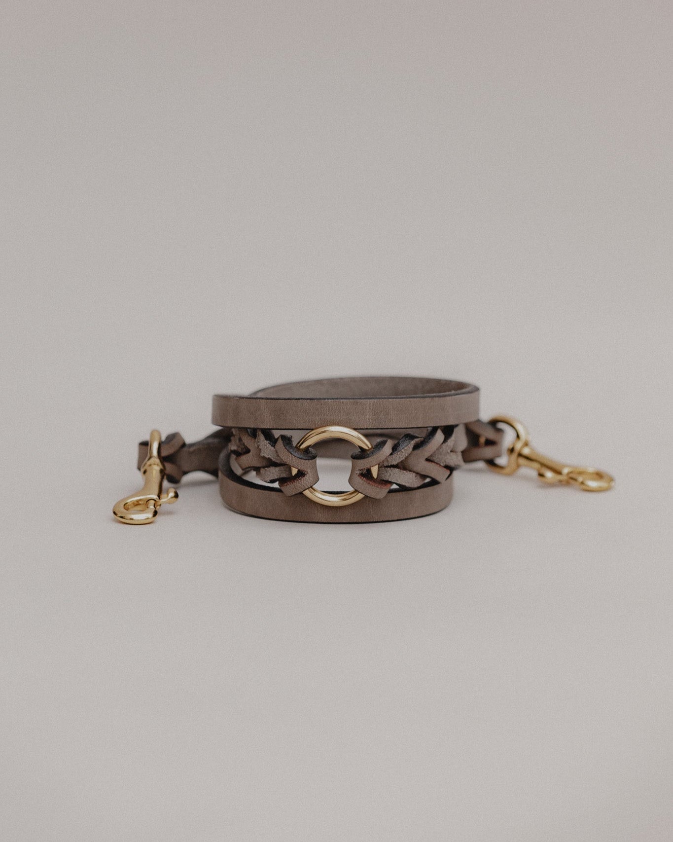 Pintu Double Dog Leash Extension Grey Brass