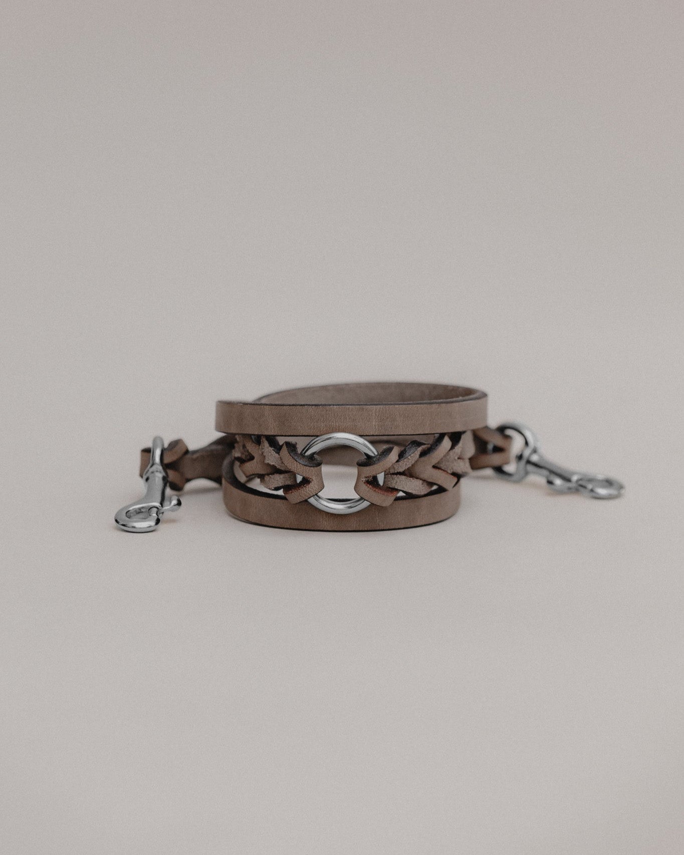 Pintu Double Dog Leash Extension Grey Stainless Steel