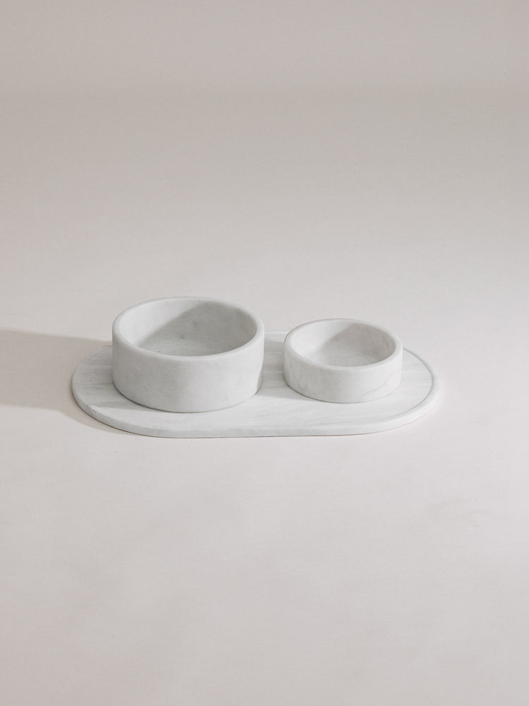 Pintu Dog Bowl Tray - Arctic White