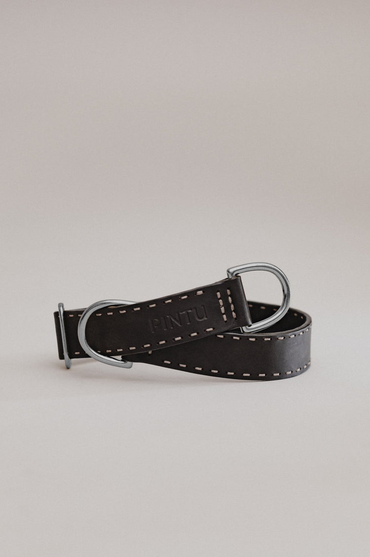 Dog Collar Bosque - Black/Taupe - Stainless Steel - Pintu