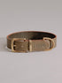 Dog Collar Monte - Olive/Dusty Orange - Brass - Pintu