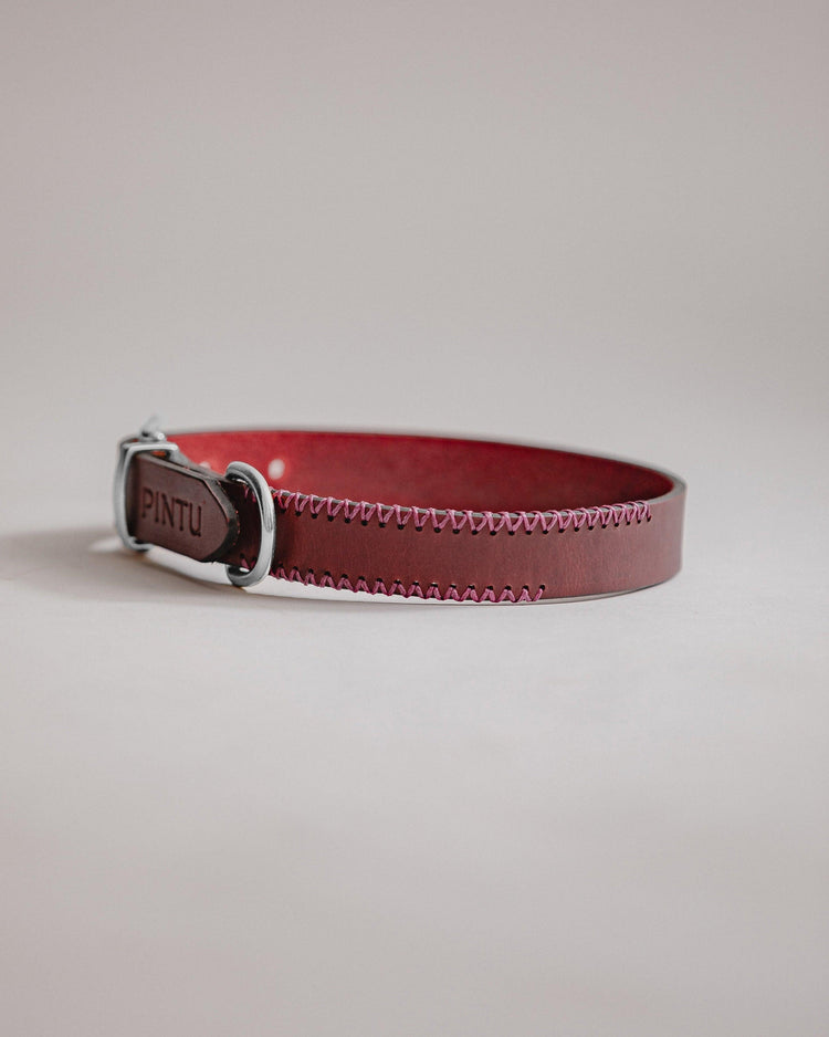 Dog Collar Porthos - Cherry/Pink - Pintu