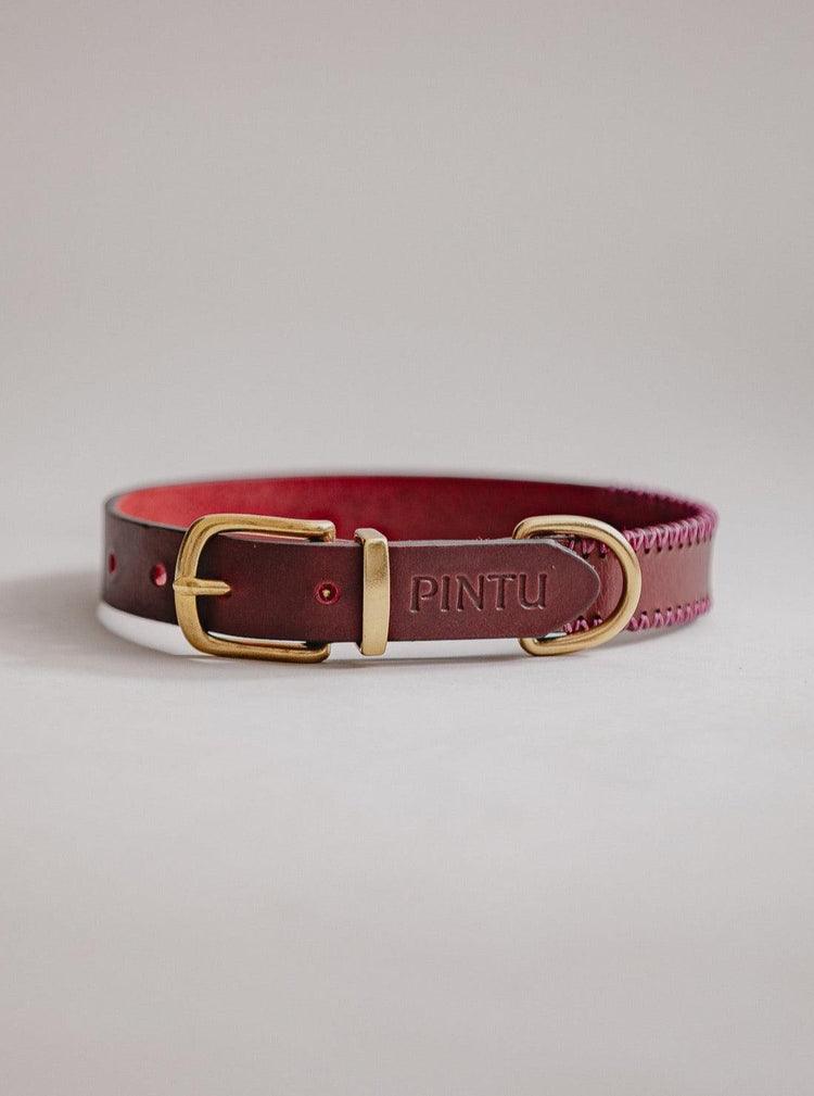 Dog Collar Porthos - Cherry/Pink - Pintu