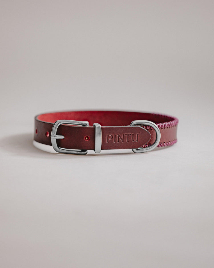 Dog Collar Porthos - Cherry/Pink - Pintu