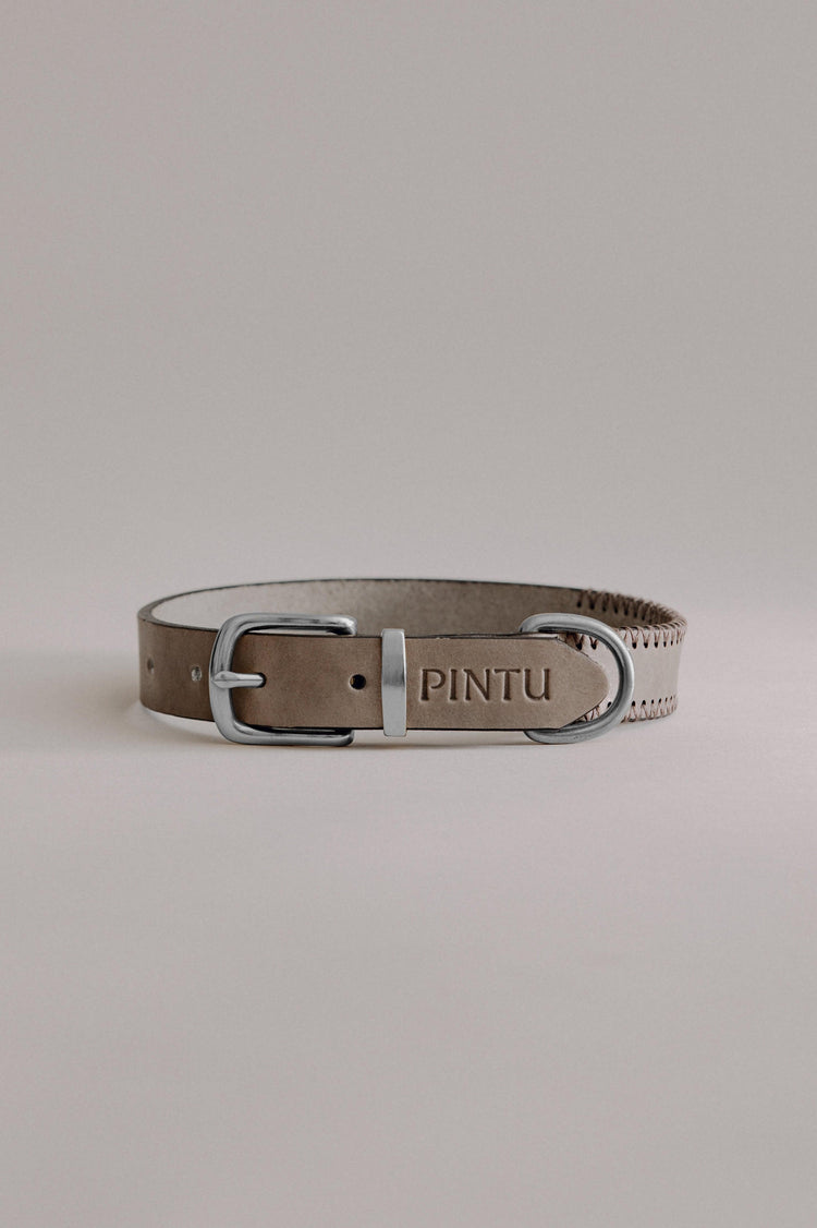 Dog Collar Porthos - Grey/Brown - Pintu