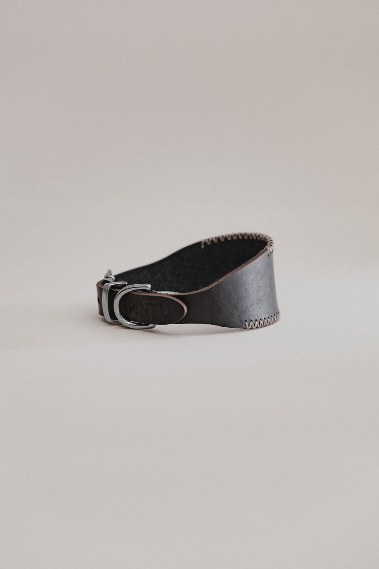 Dog Collar Viento - Black/Taupe - Stainless Steel - Pintu