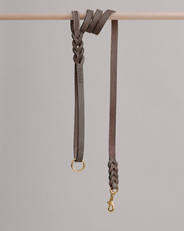Dog Leash Lumas - Chocolate/Grey - Pintu