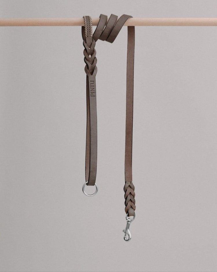 Dog Leash Lumas - Chocolate/Grey - Pintu