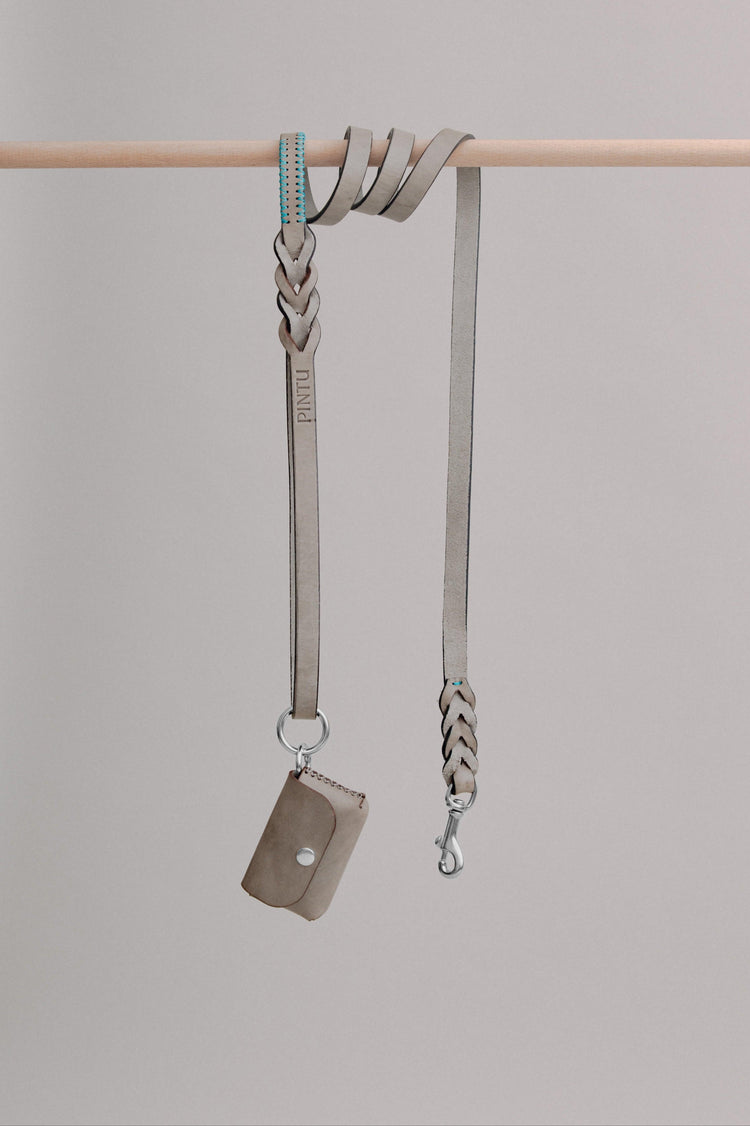 Dog Leash Lumas - Grey/Turqouise - Pintu