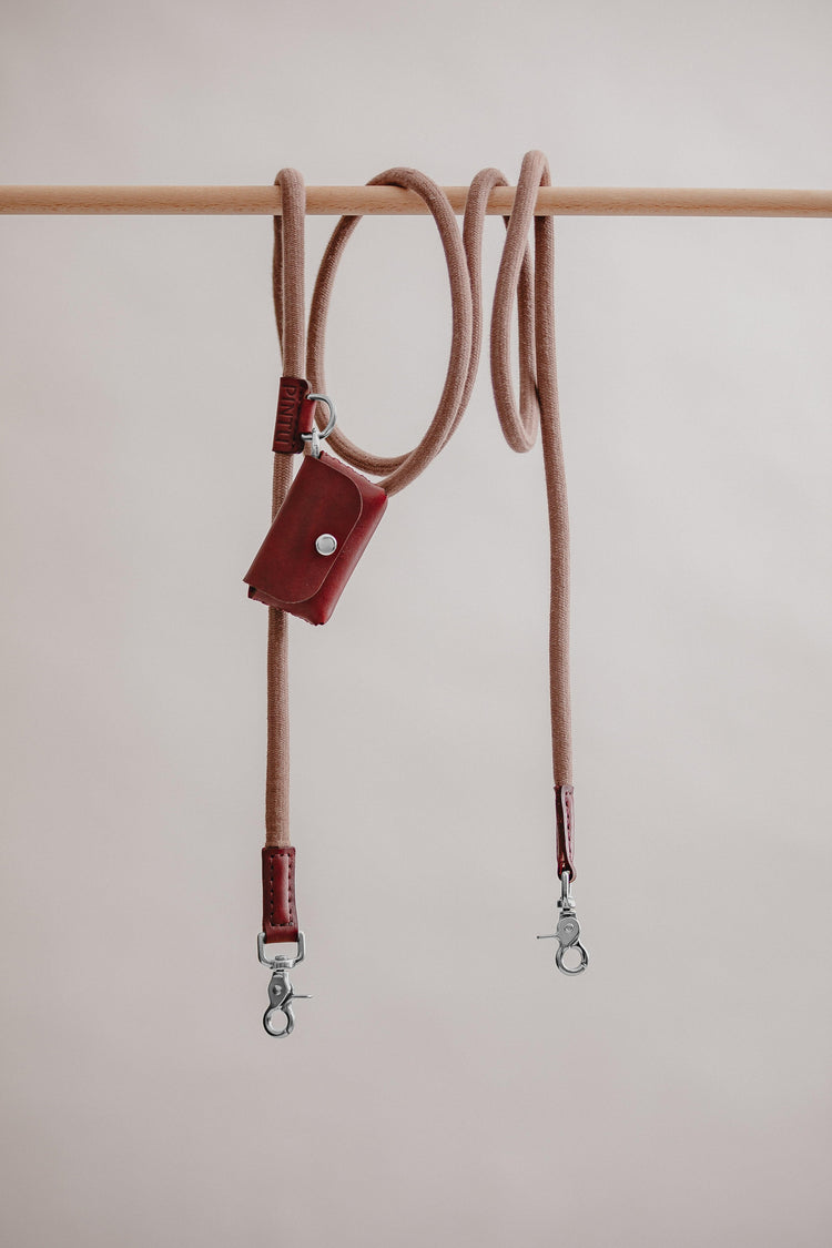 Dog Leash Tierra - Brown/Cherry - Pintu