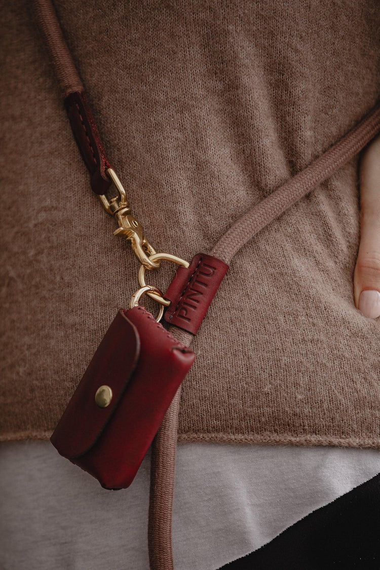 Dog Leash Tierra - Brown/Cherry - Pintu