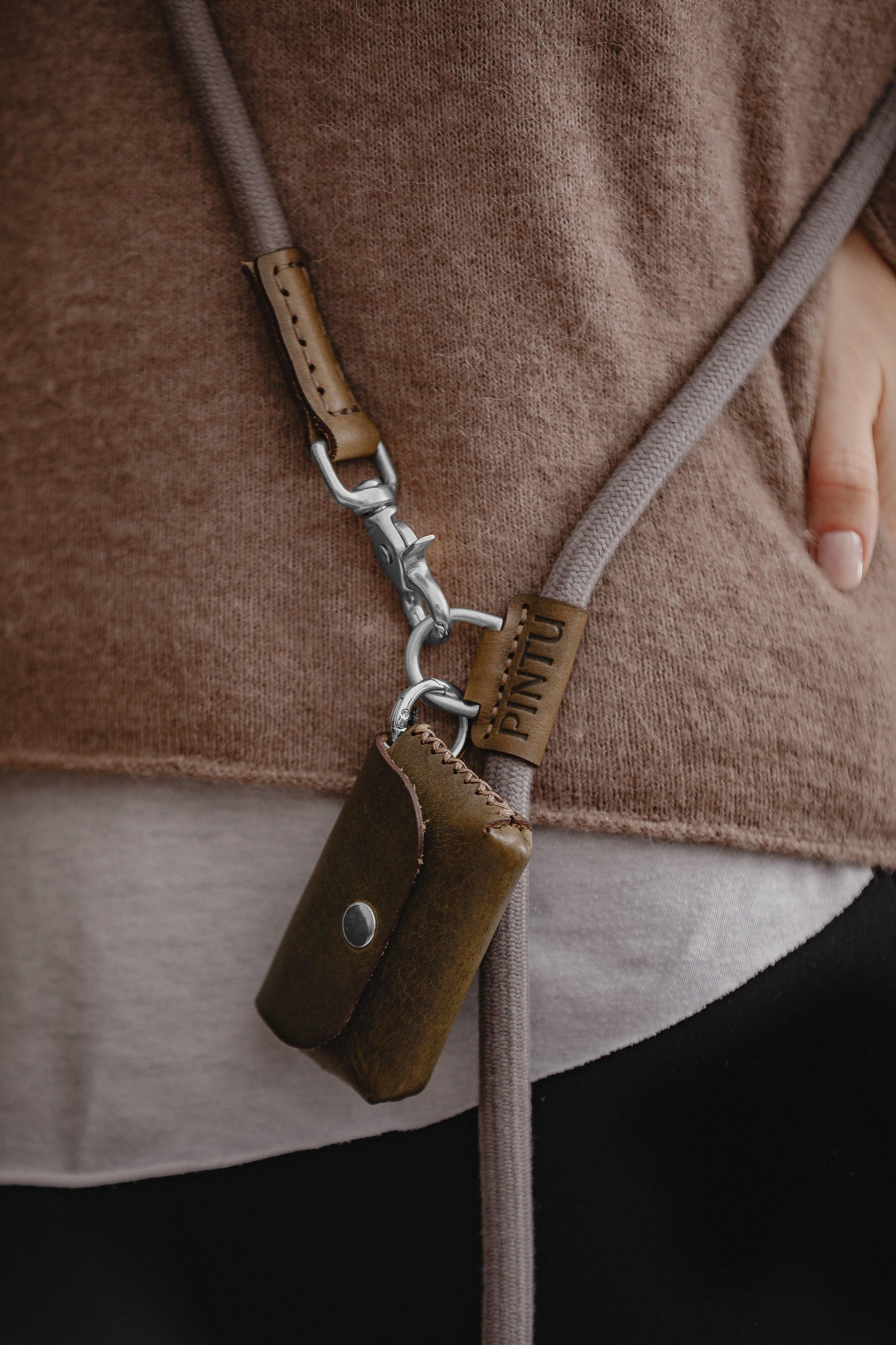 Dog Leash Tierra - Grey/Olive - Pintu