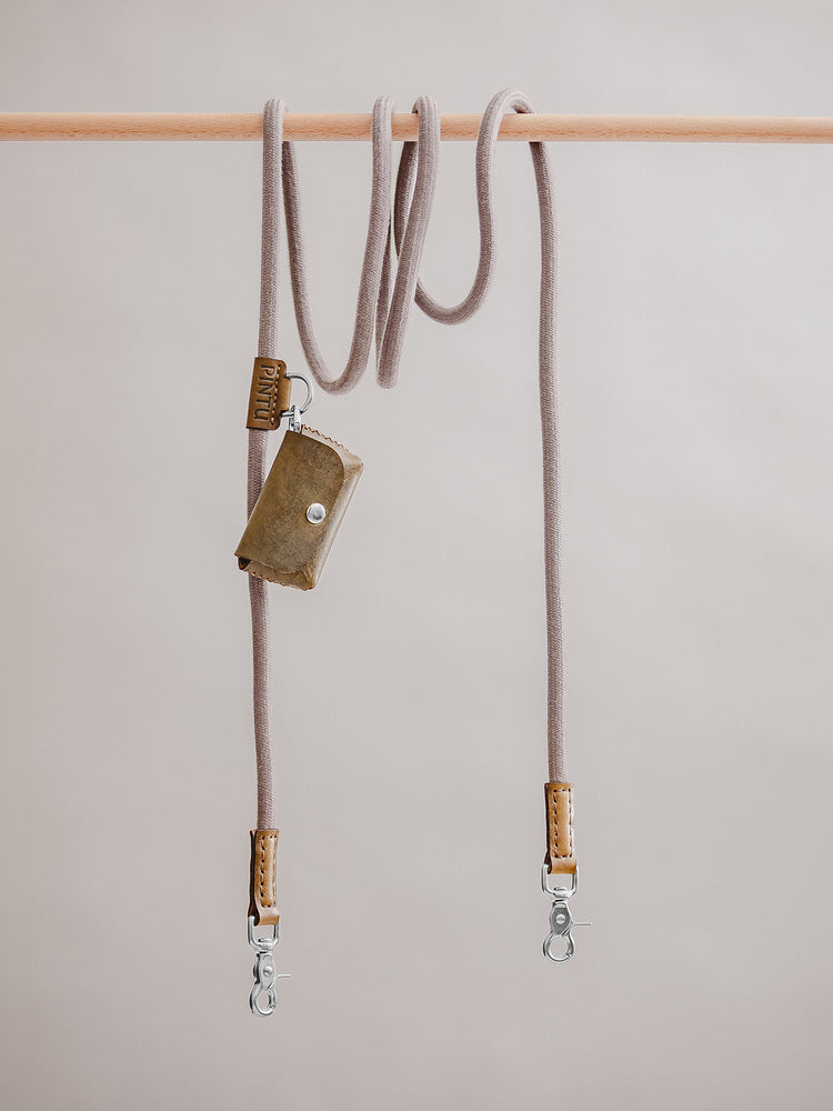 Pintu Dog Leash Tierra - Grey/Olive - Stainless Steel