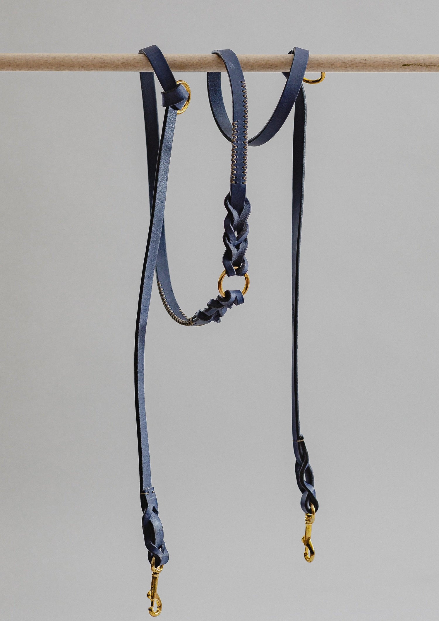 Dog Leash Lumas Adjustable - Navy/Beige - Pintu