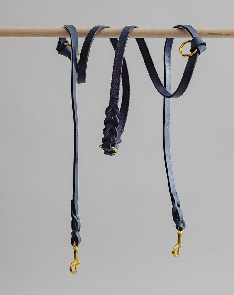 Dog Leash Lumas Adjustable - Navy/Purple - Pintu