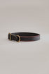 Dog Collar Porthos - Black/Bordeaux - Brass