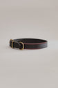 Dog Collar Porthos - Black/Bordeaux - Brass