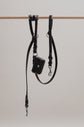 Dog Leash Lumas Adjustable - Black/Bordeaux - Stainless Steel