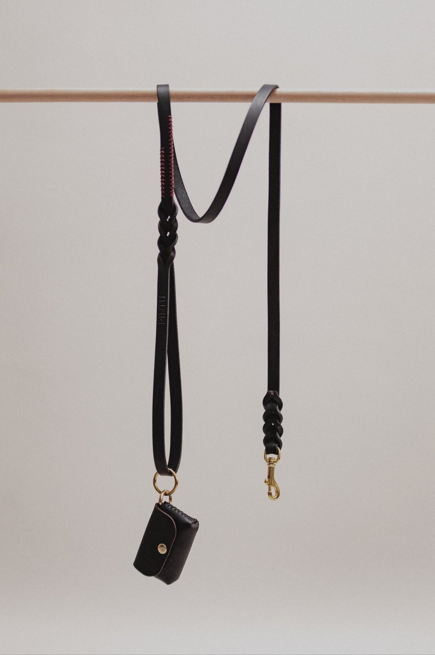 Dog Leash Lumas Black/Bordeaux Brass