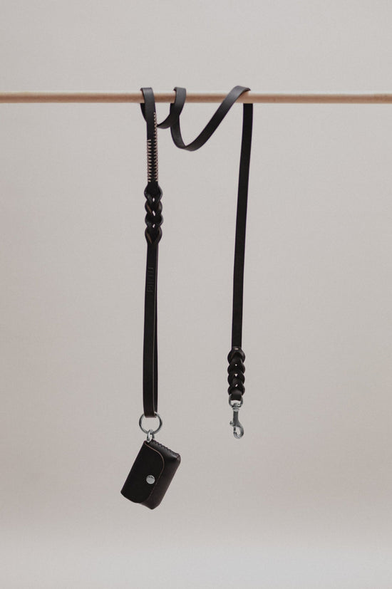 Dog Leash Lumas Black/Taupe Stainless Steel