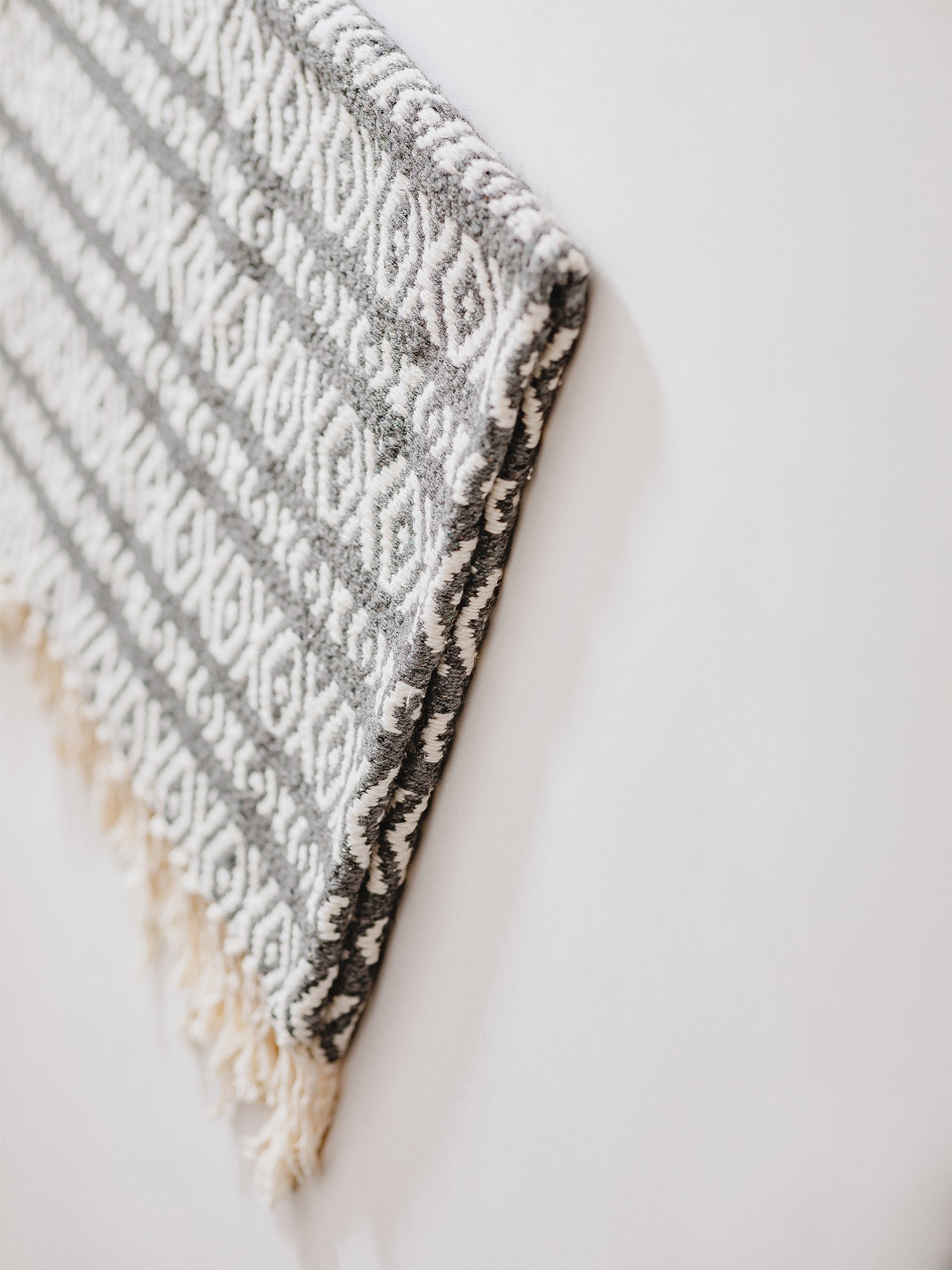 Pintu Aire Del Sur Blanket - Dark Grey/White