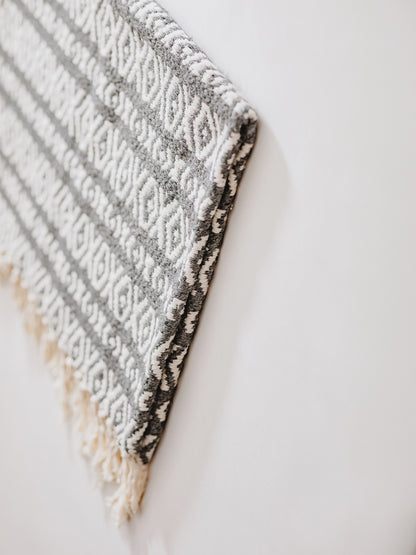 Pintu Aire Del Sur Blanket - Dark Grey/White