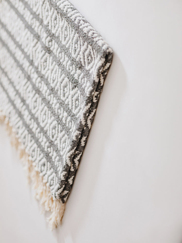 Pintu Aire Del Sur Blanket - Dark Grey/White