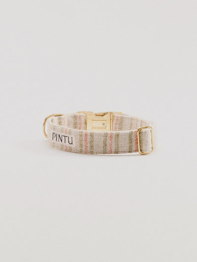 Pintu Alma Collar - Red & Green Stripes