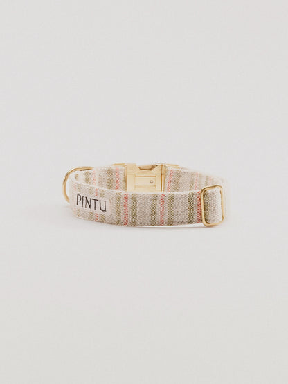 Pintu Alma Collar - Red & Green Stripes