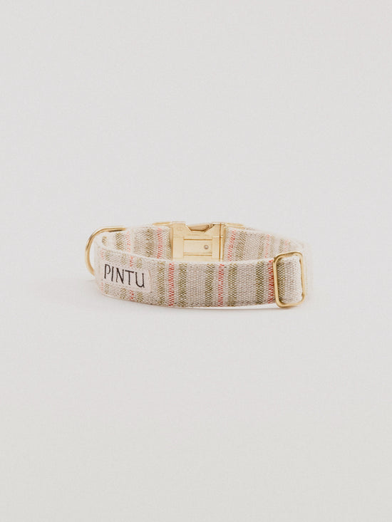 Pintu Alma Collar - Red & Green Stripes