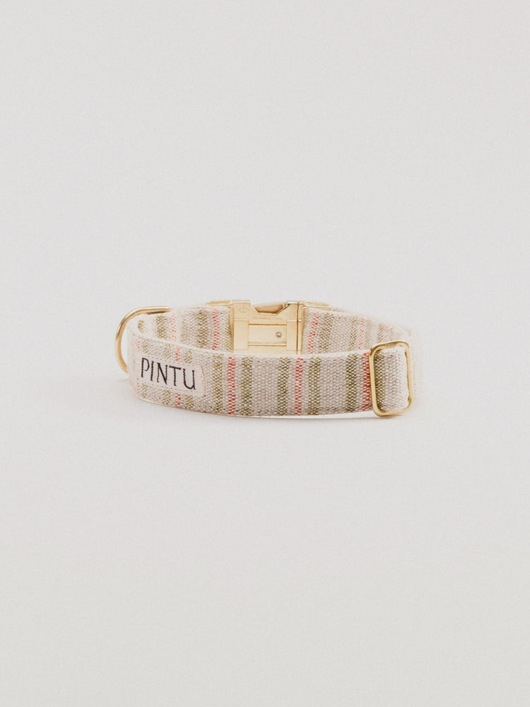 Pintu Alma Collar - Red & Green Stripes