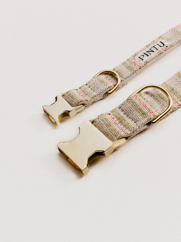 Pintu Alma Collar - Red & Green Stripes
