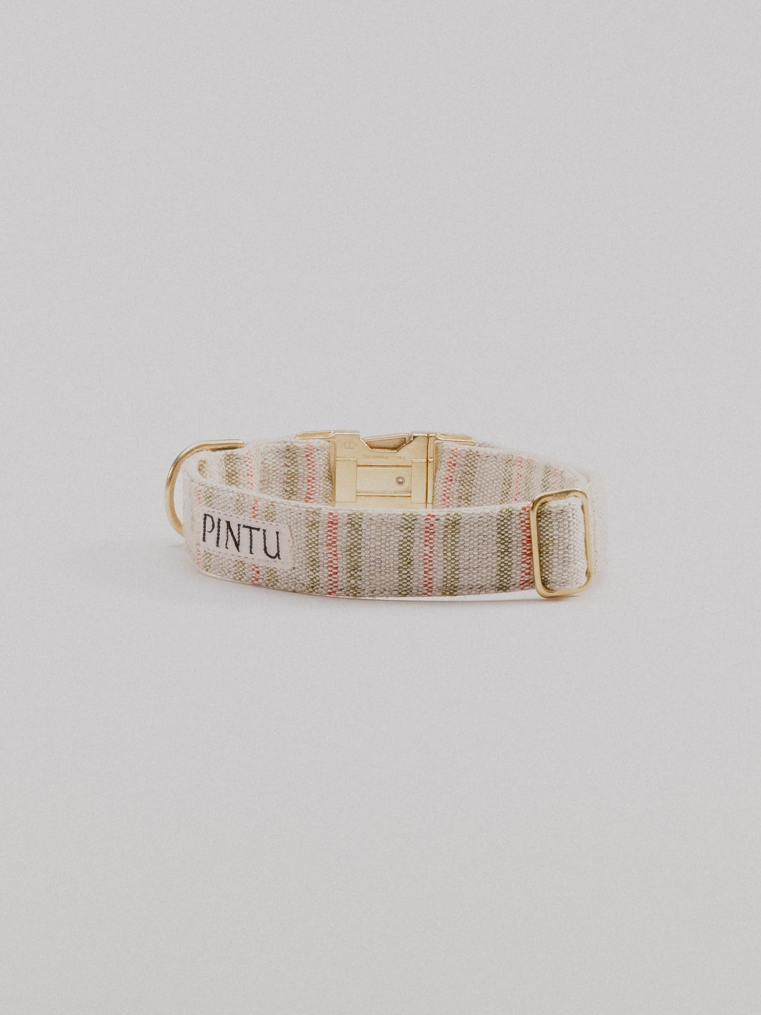 Pintu Collar Alma - Red & Green Stripes