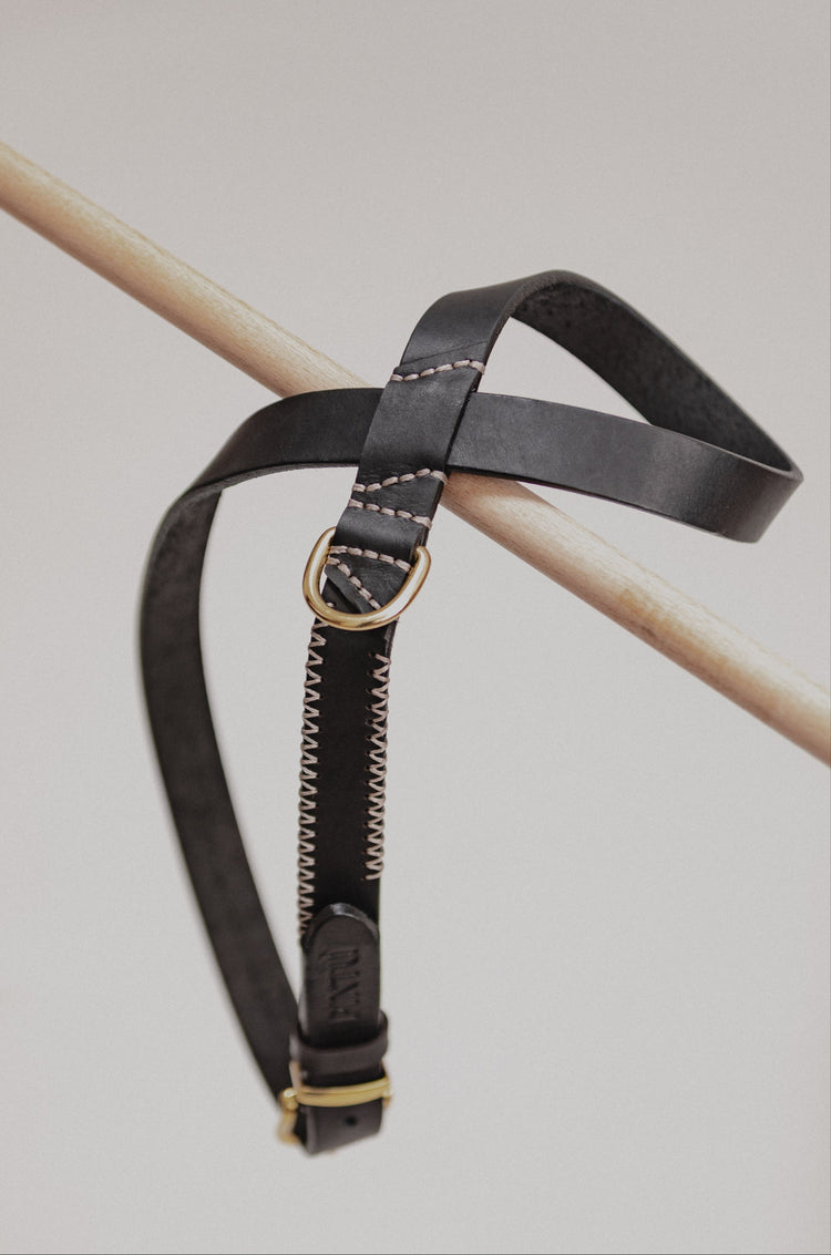 Pintu Dog Harness Flynn - Black/Taupe - Brass