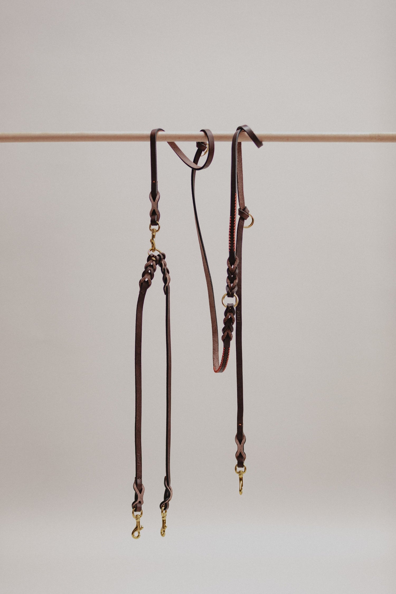 Pintu Double Dog Leash Extension Chocolate