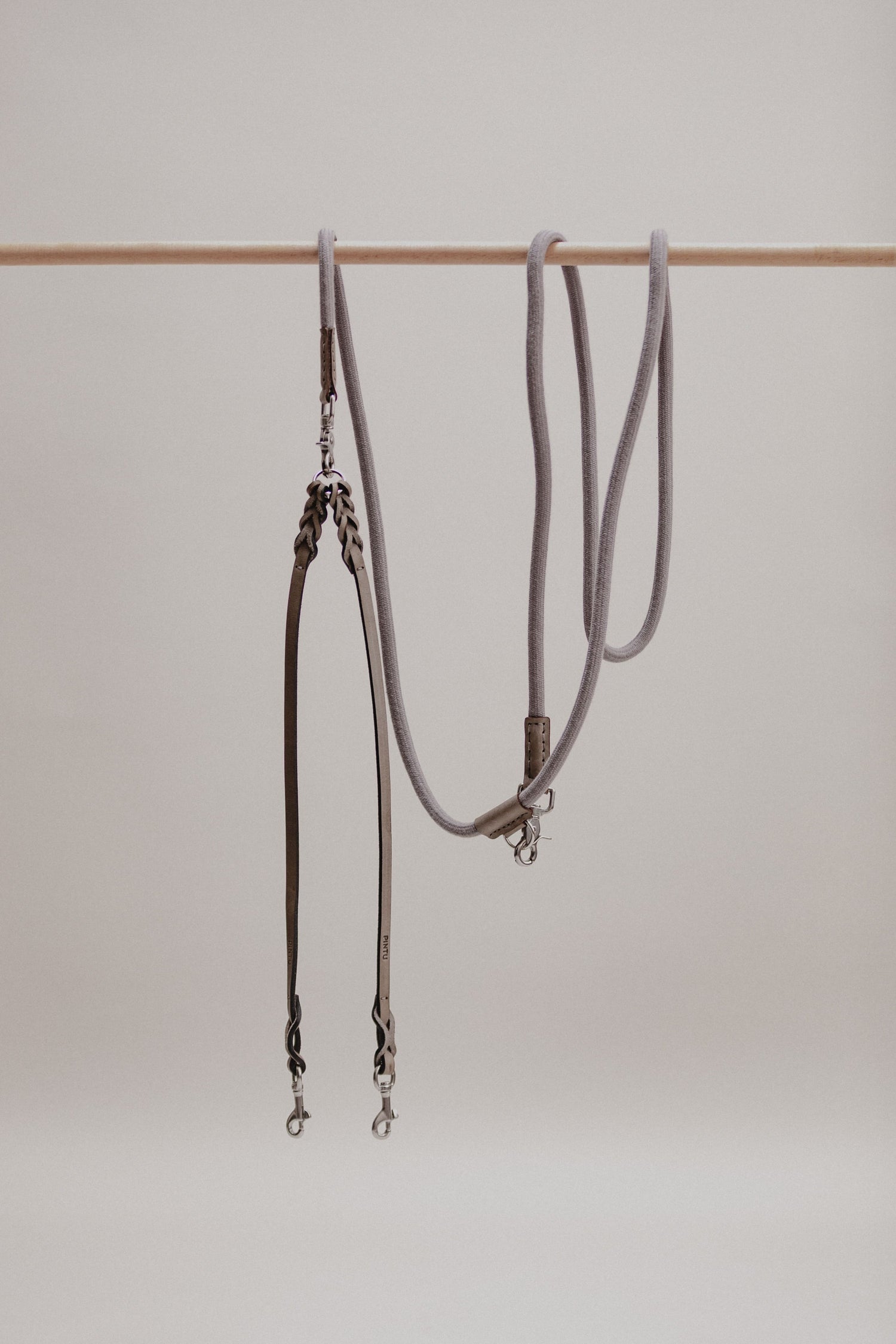 Pintu Double Dog Leash Extension Grey