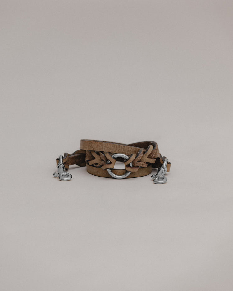 Pintu Double Dog Leash Extension Olive Stainless Steel