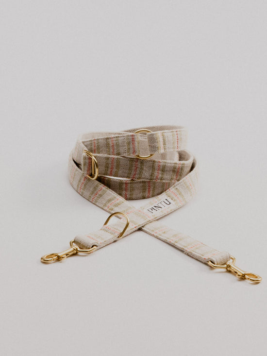 Pintu Leash Alma - Red & Green Stripes