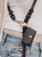 Pintu Dog Leash Lumas Adjustable - Black/Bordeaux - Brass