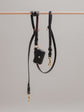 Pintu Dog Leash Lumas Adjustable - Black/Bordeaux - Brass