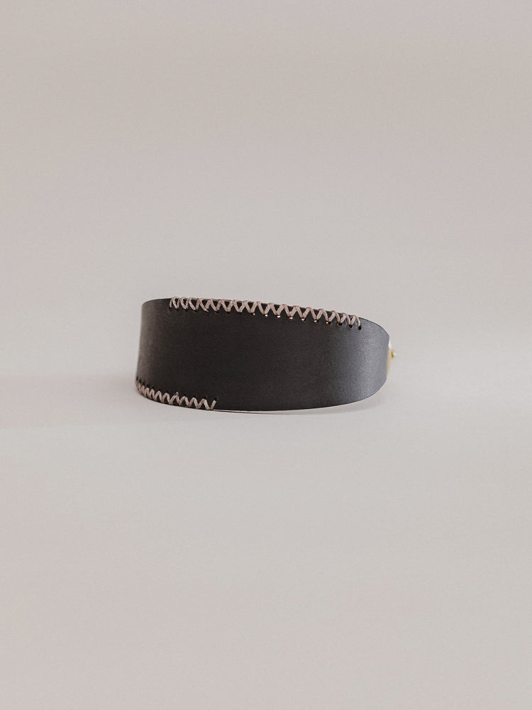 Pintu Dog Collar Viento - Black/Taupe