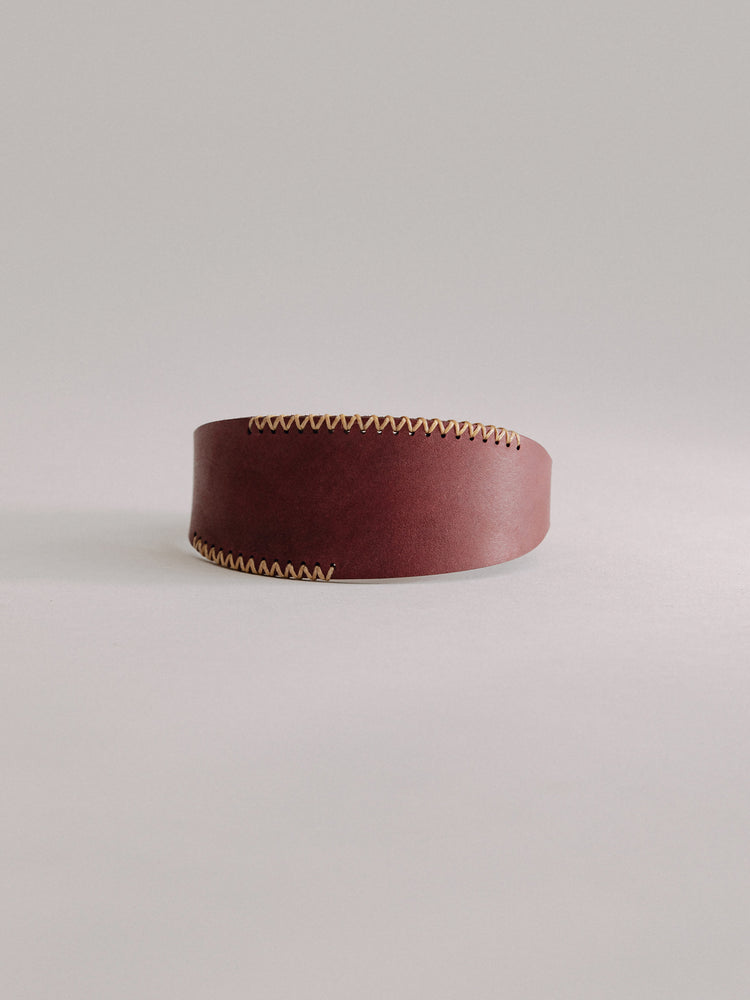 Pintu Dog Collar Viento - Cherry/Gold