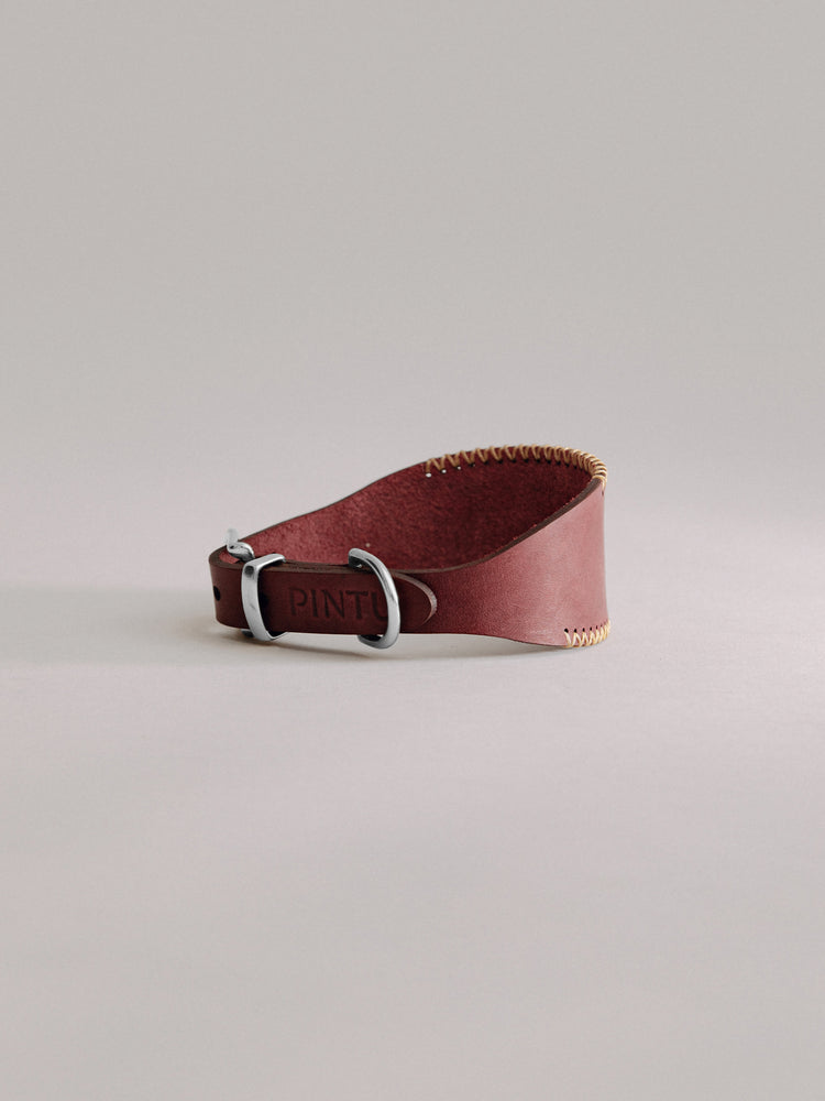 Pintu Dog Collar Viento - Cherry/Gold - Stainless Steel